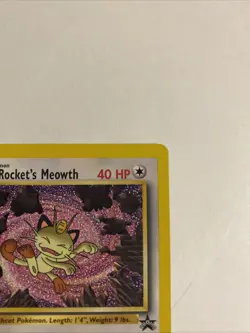 Pokemon Card - Team Rocket's Meowth WOTC Black Star Promo #18 - Image 3