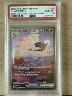 Pokemon 2023 Charizard EX TCG 199/165 Sir English EN-Mew 151 Gem Mint PSA 10 - Image 1