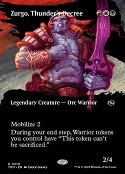 Zurgo, Thunder's Decree Borderless - Tarkir: Dragonstorm MTG-NM - Image 1