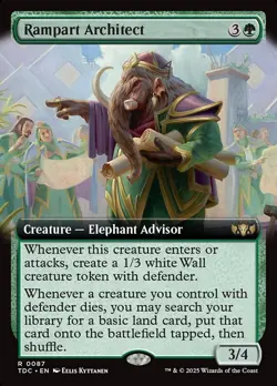 Rampart Architect Extended Art Regular - Tarkir: Dragonstorm Commander MTG-NM - Image 1
