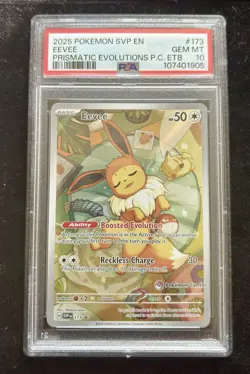 PSA 10 EEVEE 2025 Pokemon Promo #173 Pokemon center! Prismatic evolutions - Image 1