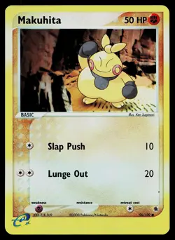 Pokemon Card - Makuhita Ruby and Sapphire 56/109 Reverse Holo - Image 1