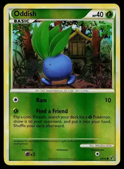 Pokemon Card - Oddish Undaunted 60/90 Reverse Holo - Image 1