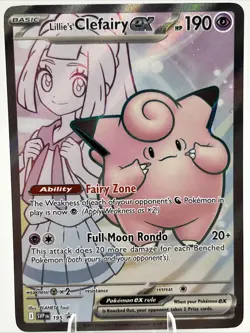 Pokemon Lillies Clefairy EX 195 Black Star Promo Card Scarlet & Violet NM - Image 1