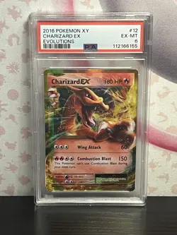 Pokemon PSA 6 Charizard EX 12/108 Evolutions Holo Rare Card Nintendo 2016 - Image 1