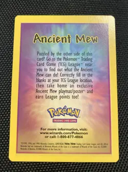 PokÃ©mon TCG Ancient Mew Holo Card 1999-2000 Promo - NEAR MINT CONDITION - Image 5
