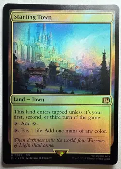 Mtg Starting Town #289  Final Fantasy Rare Foil Land - Image 1