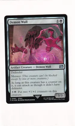 Magic the Gathering MTG - Demon Wall - FIN 97 - FOIL - Image 2