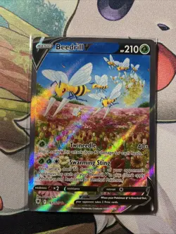 Pokemon TCG Beedrill v Alternate Full Art Astral Radiance 161/189 NM Condition - Image 1