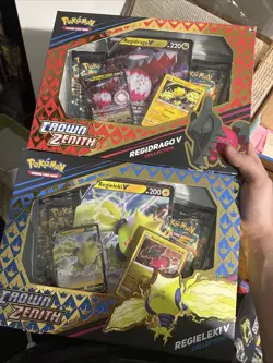 Nintendo Pokemon TCG Crown Zenith Regieleki V/Regidrago V Box - 2 Boxes (4 Pack) - Image 1