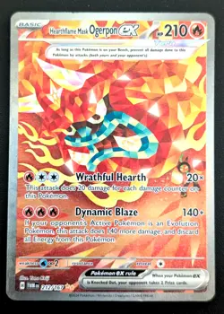 POKEMON ~ HEARTHFLAME MASK OGERPON EX 212/167 ~ SPECIAL ILLUSTRATION RARE NM - Image 1