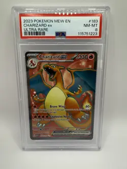 Charizard EX Holo Rare PokÃ©mon TCG Card 183/165 Scarlet & Violet 151 PSA 8 - Image 1