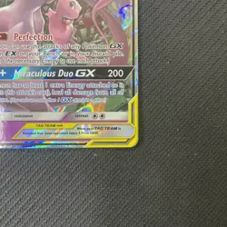 Mewtwo & Mew GX 71/236 Tag Team Ultra Rare Unified Minds Pokemon Card NM - Image 3