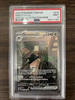 PokÃ©mon TCG Sinistcha EX Scarlet & Violet Twilight Masquerade Card 210/167 PSA 9 - Image 1
