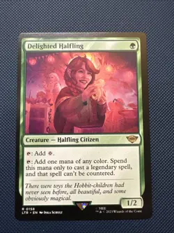 MTG Delighted Halfling - Universes Beyond: The Lord of the Rings (LTR) NM - Image 1