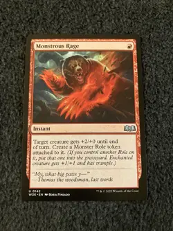Magic The Gathering MTG - Monstrous Rage - WOE - Image 1