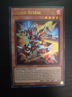 Yugioh Sword Ryzeal CRBR-EN001 1st Edition Ultra Rare LP - Image 1