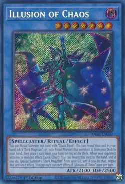 Yugioh! LP Illusion of Chaos - RA02-EN020 - Secret Rare - 1st Edition Lightly Pl - Image 1