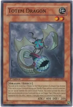 Yugioh! MP Totem Dragon - CRMS-EN085 - Super Rare - Unlimited Edition Moderately - Image 2