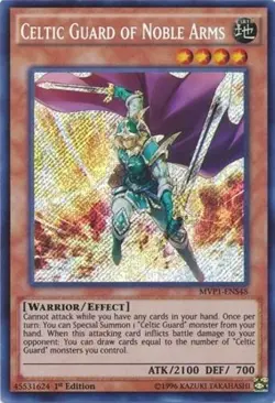 Yugioh! LP Celtic Guard of Noble Arms - MVP1-ENS48 - Secret Rare - 1st Edition L - Image 2
