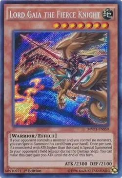Yugioh! LP Lord Gaia the Fierce Knight - MVP1-ENS50 - Secret Rare - 1st Edition - Image 2