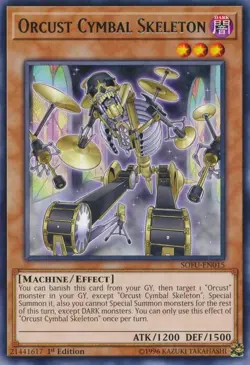 Orcust Cymbal Skeleton - SOFU-EN015 - Rare - 1st Edition Yugioh - Image 2