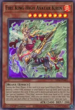 Yugioh! LP Fire King High Avatar Kirin - SR14-EN002 - Ultra Rare - 1st Edition L - Image 2