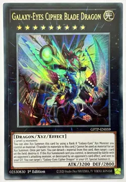 GFTP-EN059 Galaxy-Eyes Cipher Blade Dragon - Ultra Rare 1st Ed Near Mint YuGiOh - Image 1