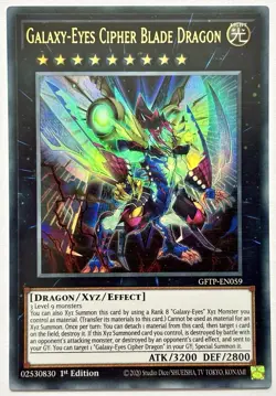 GFTP-EN059 Galaxy-Eyes Cipher Blade Dragon - Ultra Rare 1st Ed Near Mint YuGiOh - Image 4