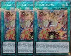 3x Yu-Gi-Oh! Metaltronus RA04-EN100 Platinum Secret Playset - Image 2