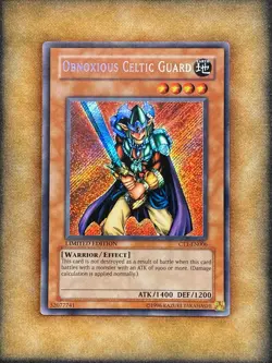 Yugioh Obnoxious Celtic Guard CT1-EN006 Secret Rare Limited Edition LP - Image 1