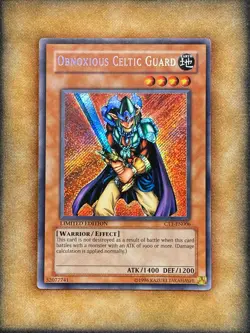 Yugioh Obnoxious Celtic Guard CT1-EN006 Secret Rare Limited Edition LP - Image 2
