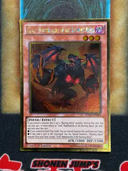 Yugioh Graff, Malebranche Of The Burning Abyss PGL3-EN044 Gold Rare 1st Ed LP - Image 2