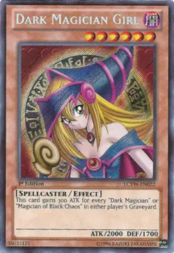 Yugioh! LP Dark Magician Girl - LCYW-EN022 - Secret Rare - 1st Edition Lightly P - Image 1