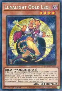 DUAD-EN005 Lunalight Gold Leo - Secret Rare Card 1st Edition - Image 1