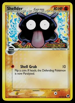 Pokemon Card - Shellder Dragon Frontiers 63/101 Reverse Holo Stamped - Image 1
