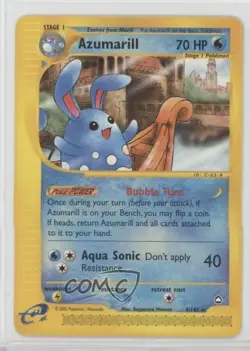 Azumarill Pokemon e-Card Series Aquapolis #4 2002 17dm - Image 1