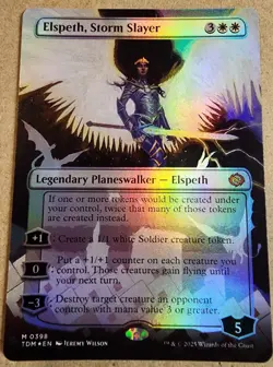 Elspeth, Storm Slayer - #398 Foil (Borderless) Tarkir: Dragonstorm - Mtg - Image 1