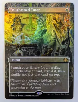 Enlightened Tutor (Borderless) Dominaria Remastered Foil, NM - MTG - Image 1