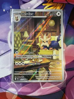 Herdier 155/086 Pokemon White Flare Illustration Art Rare NM - Image 1