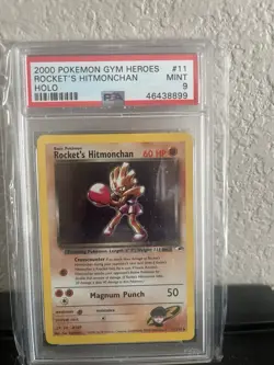 2000 Pokemon Gym Heroes Rocket's Hitmonchan Holo PSA 9 MINT No. 11/132 #11 - Image 1