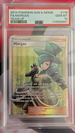 Pokemon Morgan Full Art Sun and Moon Team Up (2019) 178 GEM MINT PSA Gem Mint 10 - Image 1