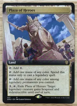 Plaza of Heroes Extended Art Near Mint NM MTG Free Shipping To The USA - Image 1