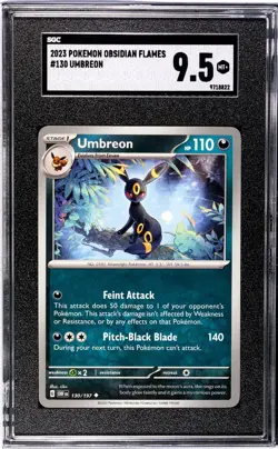 PokÃ©mon TCG Umbreon Obsidian Flames Scarlet & Violet Card 130/197 - Image 1