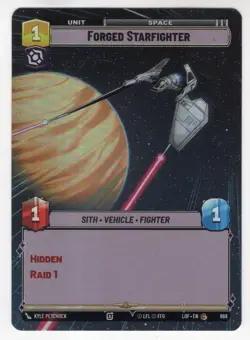 Star Wars Unlimited LotF Hyperspace Foil Card LOF968 Forged Starfighter - Image 1