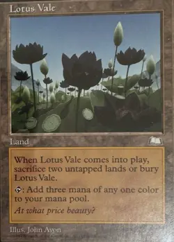 Vintage Magic The Gathering (MTG) : Weatherlight : Lotus Vale: Rare - Image 1