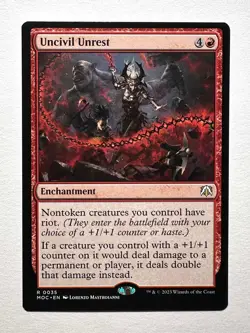 Uncivil Unrest #35 Magic the Gathering MtG March of the Machine Commander Rare  - Image 1