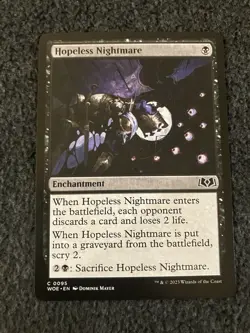 Magic The Gathering MTG - Hopeless Nightmare - WOE - Image 1