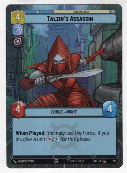 Star Wars Unlimited LotF Hyperspace Foil Card LOF775 Talzin's Assassin - Image 1