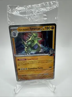 096/182 Team Rocket's Tyranitar Pokemon Center Destined Rivals Sealed *Crease* - Image 1